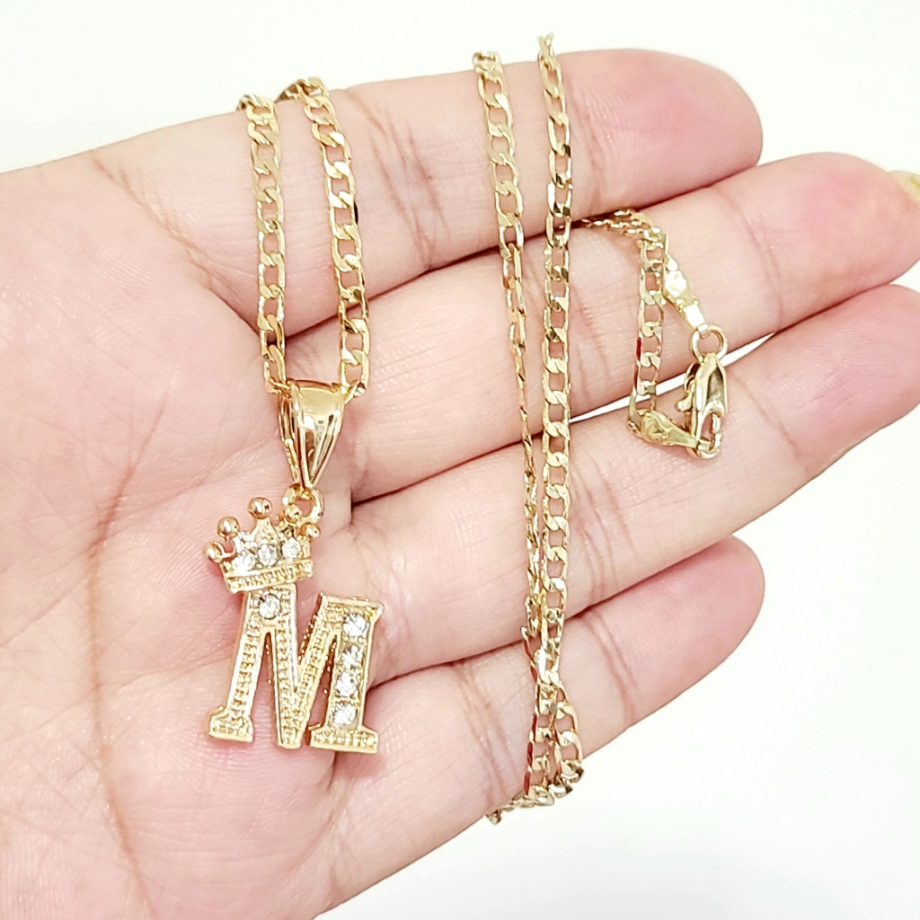 Initial M Necklace 14k Gold Plated 24$